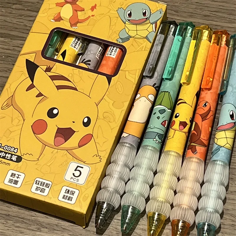 Gel Ink Pen Set - 5pcs 피카추 젤 펜 세트 포켓몬