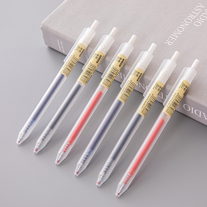 Office Stationery Supply Business - 6/10Pcs 0.5mm 개폐식 젤 펜 세트