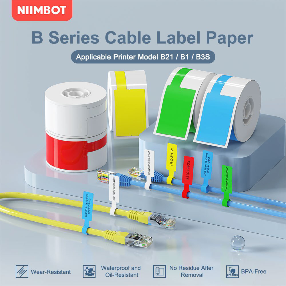 Label Printer Tape - Niimbot 케이블 라벨 휴대용 프린터 열