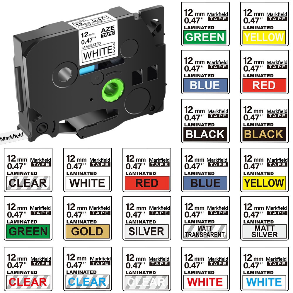 Label Printer Tape - 12mm 브라더 P-touch 라벨 메이커 테이프와