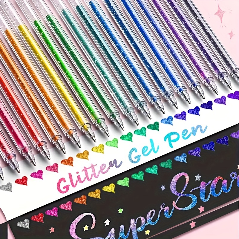 Gel Ink Pen Set - 8/12/18피스 특수 글리터 젤 펜 세트,