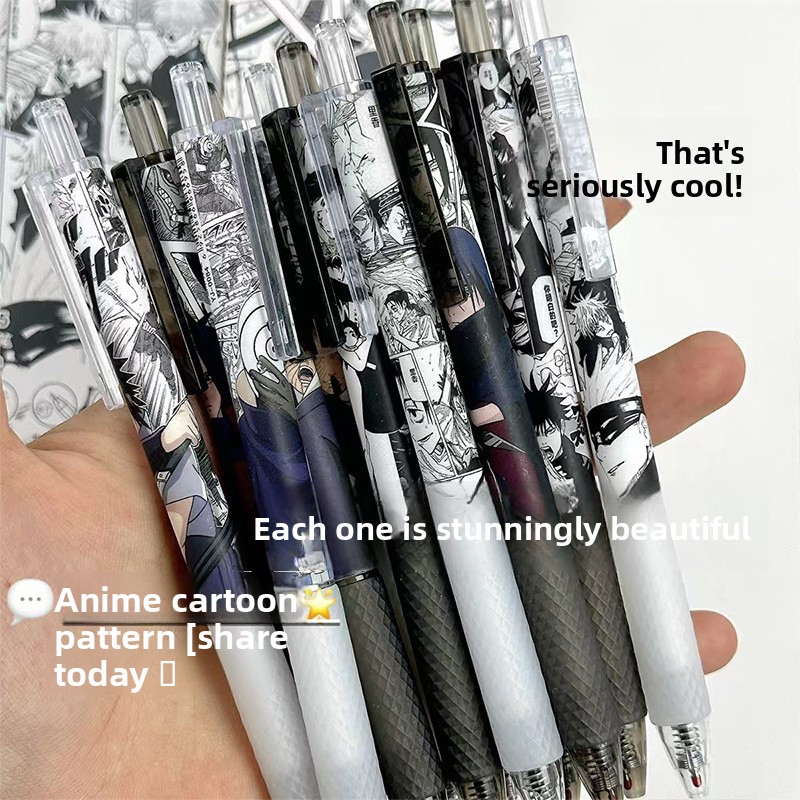 애니메이션 나루토 젤 펜 귀여운 만화 캐릭터 프린트 속 - Gel Ink Pen Set 리뷰 및 가격