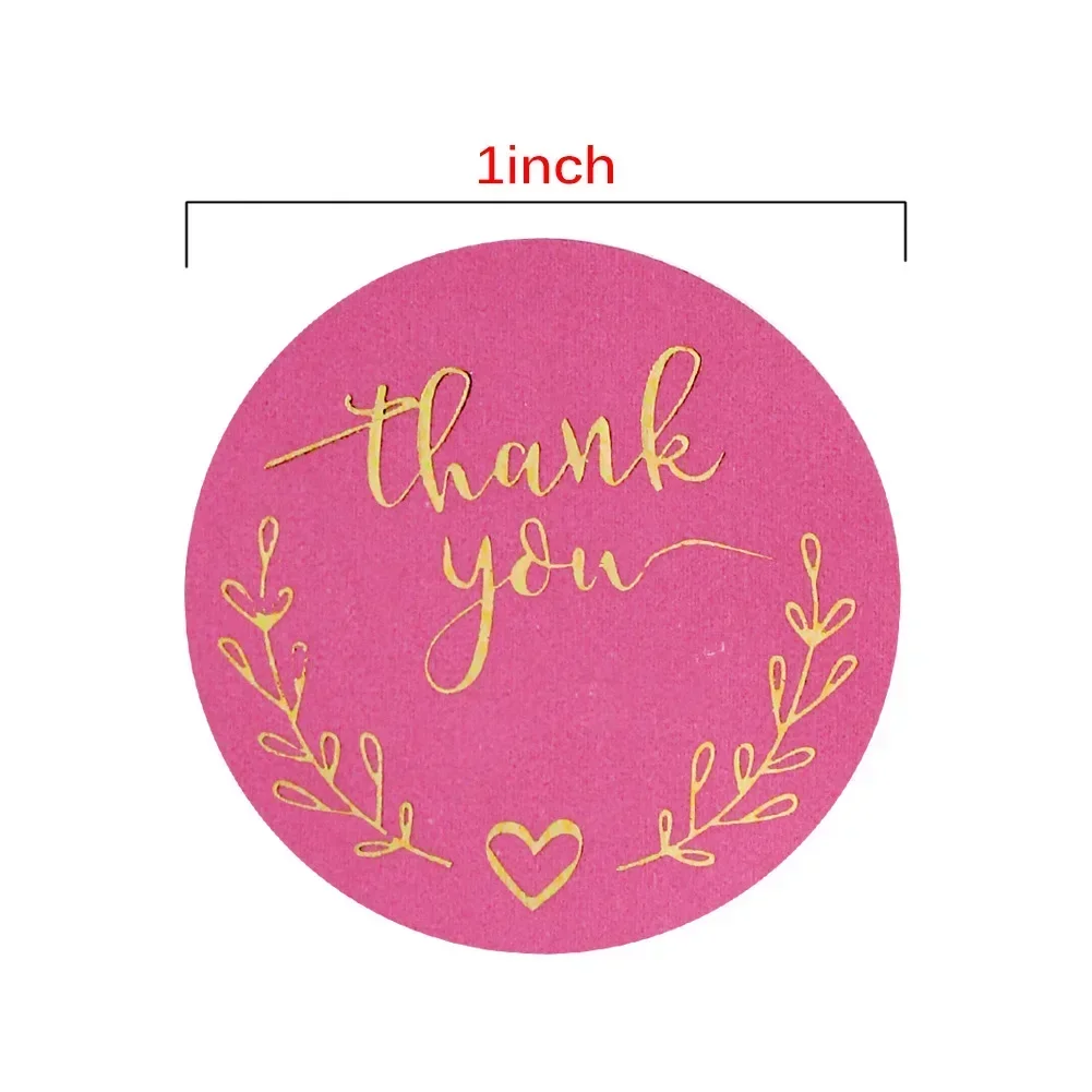 50-500pcs 감사합니다 스티커 핑크 종이 비즈니스 - Stationery Supplies Business 리뷰 및 가격