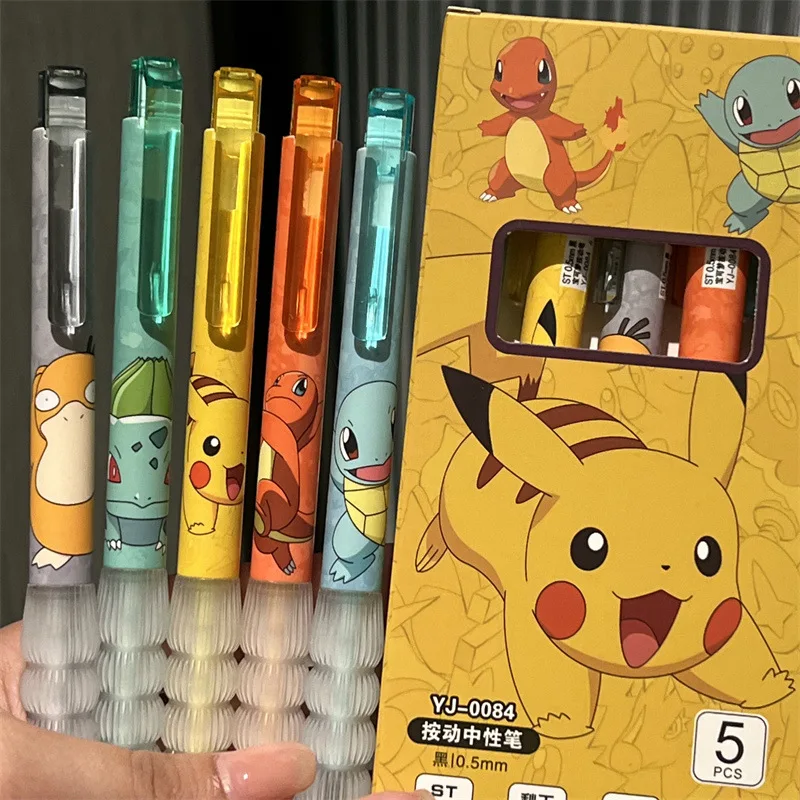 5pcs 피카추 젤 펜 세트 포켓몬 볼펜 만화 인쇄 쓰 - Gel Ink Pen Set 리뷰 및 가격