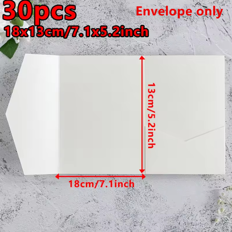 30pcs 18x13cm 결혼식 초대장을위한 녹색 봉투 - Stationery Supplies Business 리뷰 및 가격