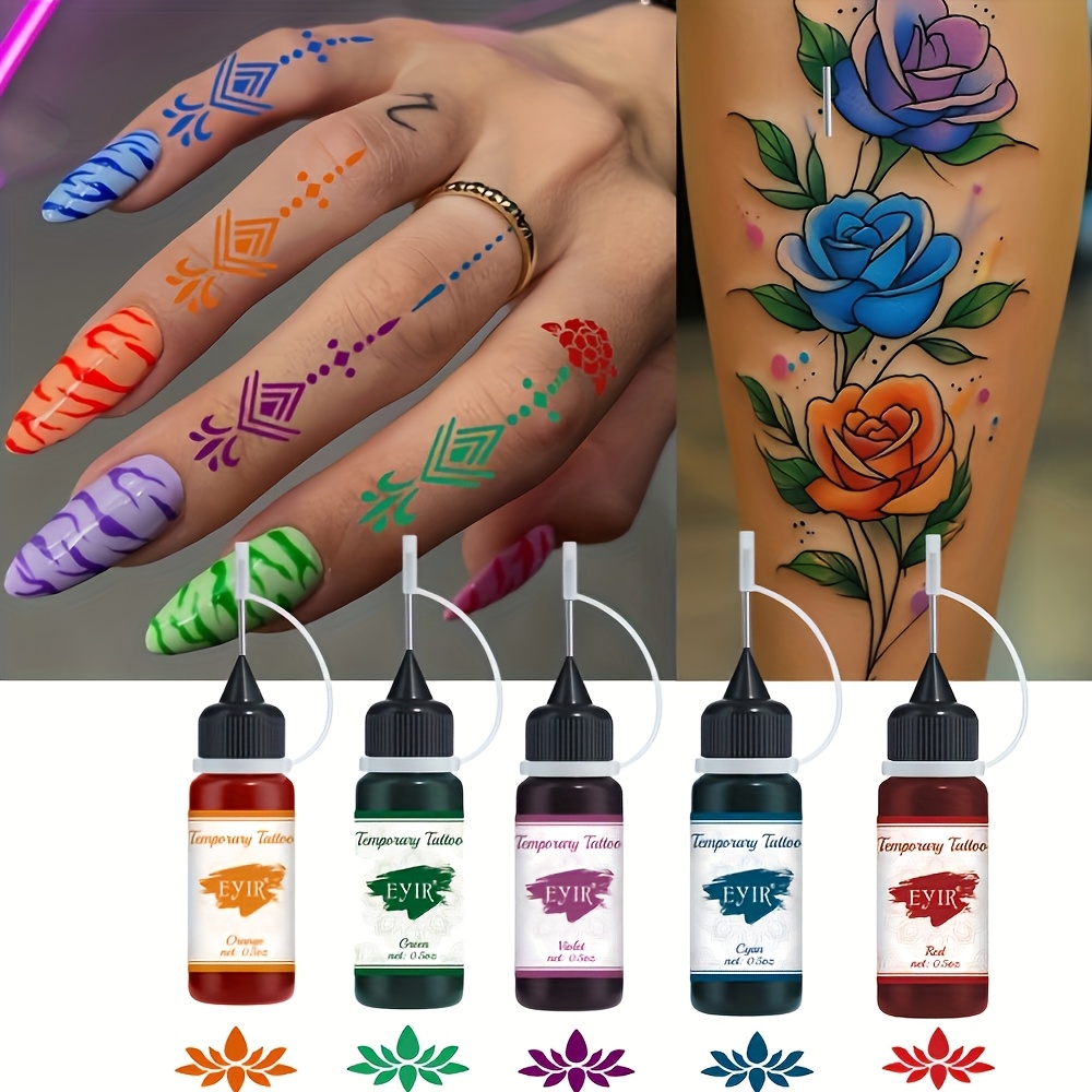 12색 임시 타투 젤 헤나 타투 키트 (스텐실 포함)  - Gel Ink Pen Set 리뷰 및 가격