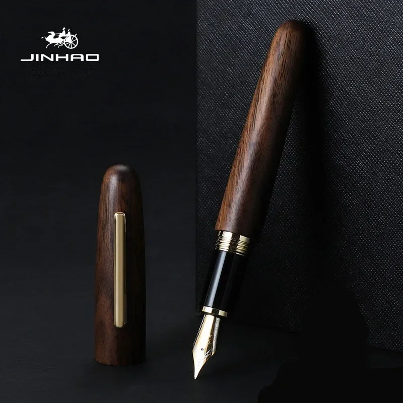 Jinhao 9056 천연 나무 수제 만년필 M/F 펜 - Office Stationery Supply Business 리뷰 및 가격