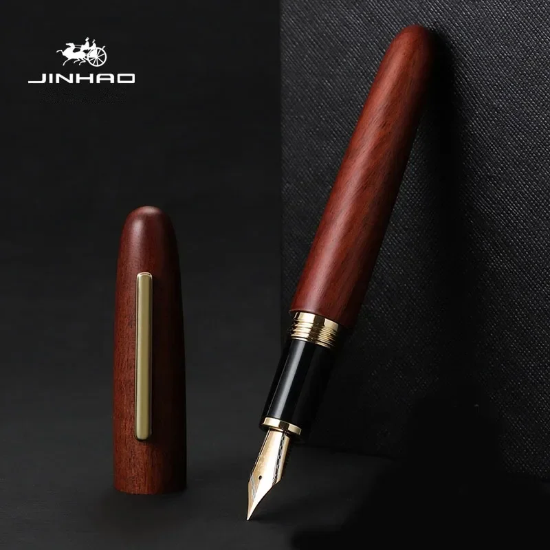 Jinhao 9056 천연 나무 수제 만년필 M/F 펜 - Office Stationery Supply Business 리뷰 및 가격