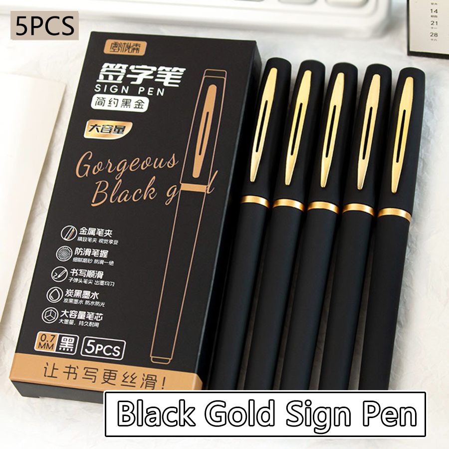 5 개/갑 대용량 젤 펜 0.5/0.7/1.0mm 팁  - Office Stationery Supply Business 리뷰 및 가격