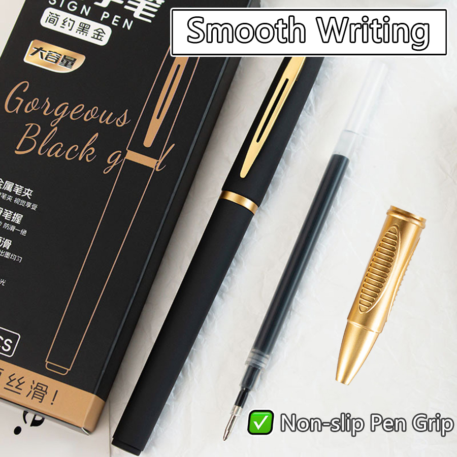 5 개/갑 대용량 젤 펜 0.5/0.7/1.0mm 팁  - Office Stationery Supply Business 리뷰 및 가격