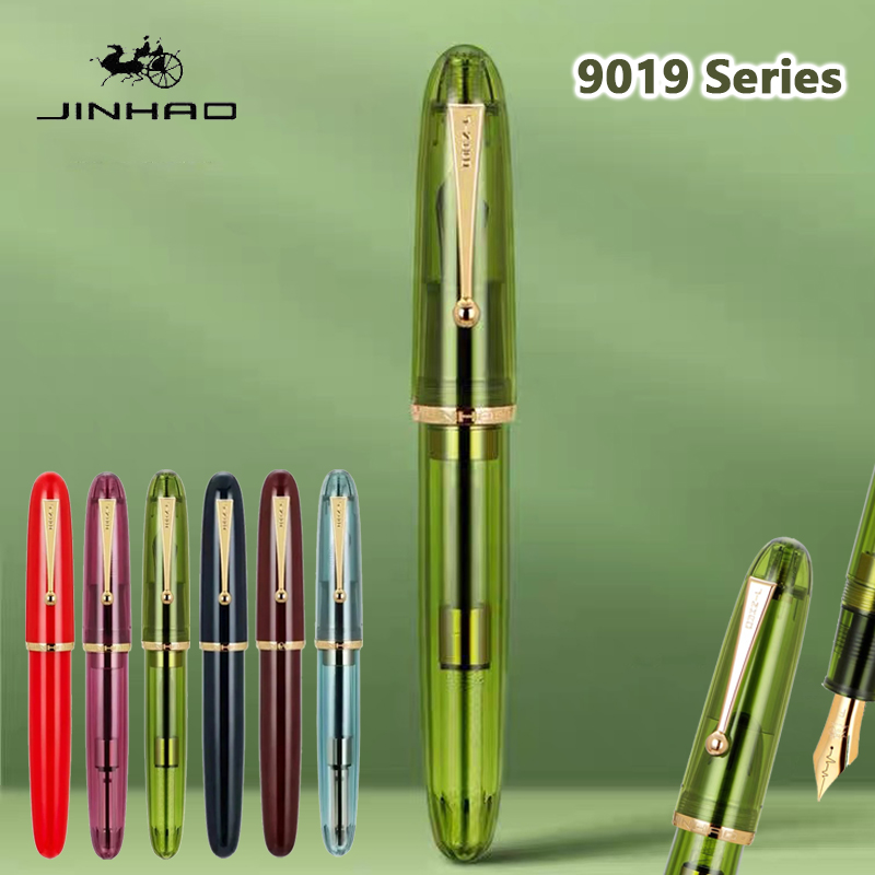 Jinhao 9019 만년필 투명 고급 송진 펜, 펜촉 - Office Stationery Supply Business 리뷰 및 가격