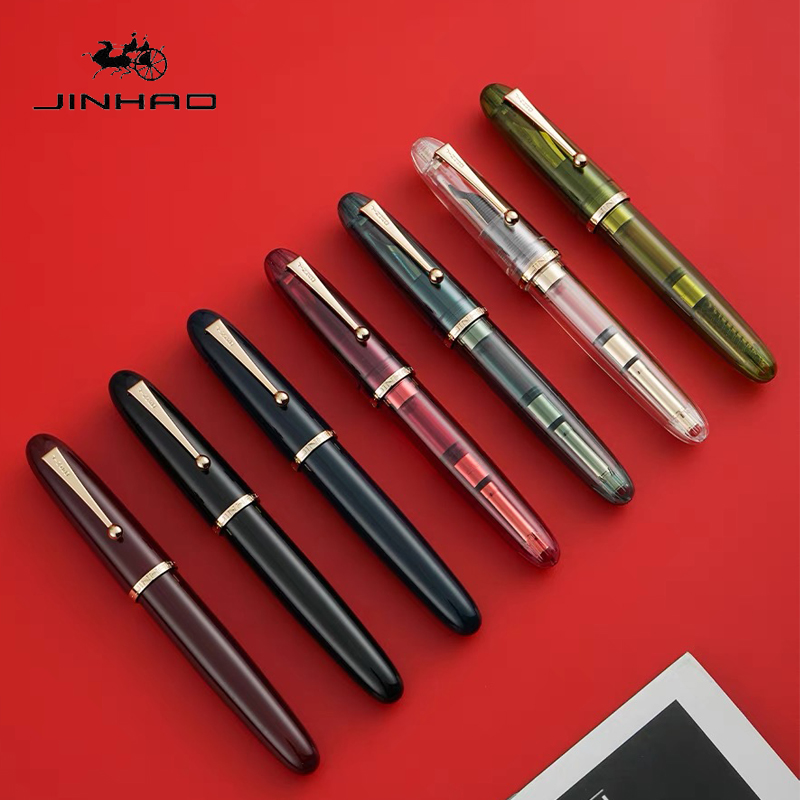 Jinhao 9019 만년필 투명 고급 송진 펜, 펜촉 - Office Stationery Supply Business 리뷰 및 가격