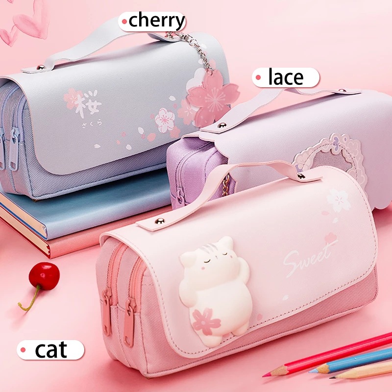 학교 용품 카와이 편지지 학교 연필 케이스 소녀 가방  - Stationery Office And School Supply Stores 리뷰 및 가격