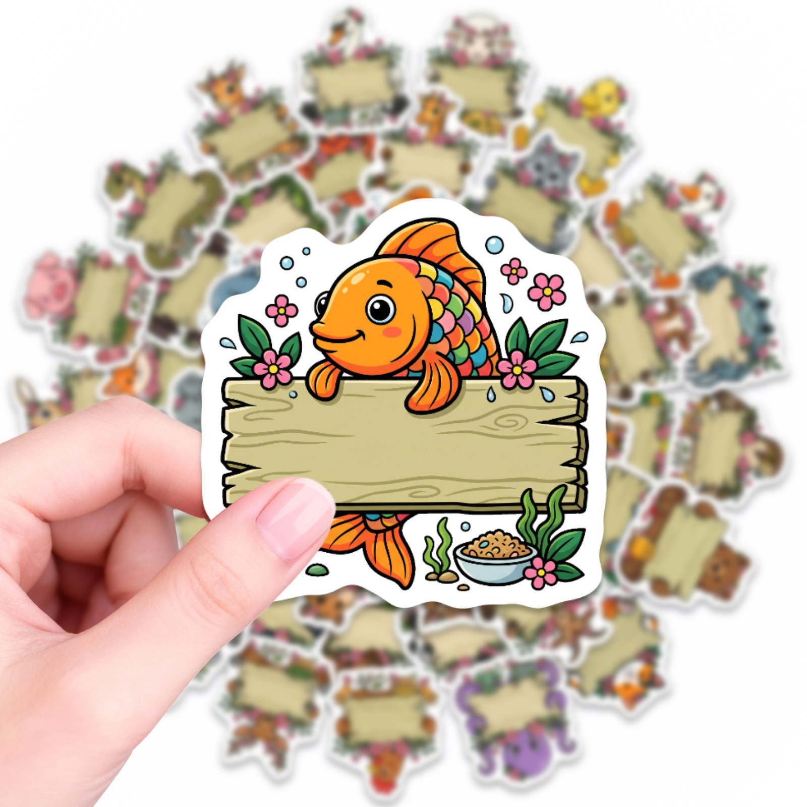 50/100Pcs HD 수채화 숲 동물 스티커 전화 보 - Paper Deal Stationery & Office Supply 리뷰 및 가격