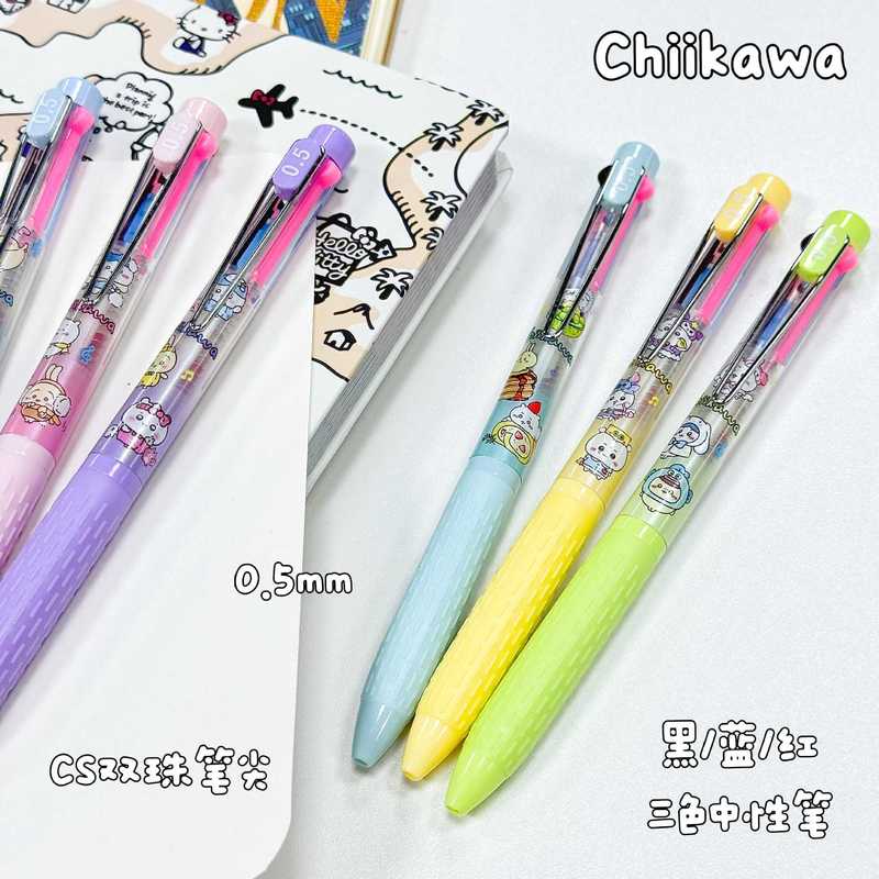 6-36pcs Chiikawa 펜 3 색 볼펜 검정 빨 - Stationery Supplier 리뷰 및 가격