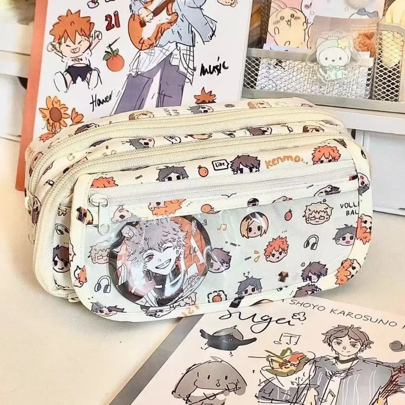 애니메이션 하이큐!! 귀여운 통통한 필통 만화 캐릭터  - Stationery Supplier 리뷰 및 가격