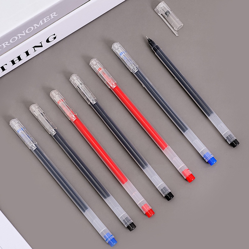 0.5mm 대용량 블랙/레드/블루 잉크 무지 스타일 문 - Muji Stationery Gel Pen 리뷰 및 가격