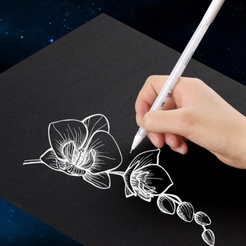 2pc + 50pcs 리필/세트, 골드/화이트/실버 드 - Gel Ink Pen Set 리뷰 및 가격